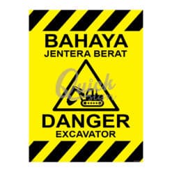 QUICKSIGN WARNING SIGNS - WS111 DANGER EXCAVATOR