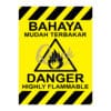 QUICKSIGN WARNING SIGNS - WS112 DANGER HIGHLY FLAMMABLE