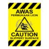 QUICKSIGN WARNING SIGNS - WS116 CAUTION SLIPPERY SURFACE