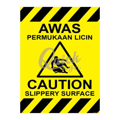 QUICKSIGN WARNING SIGNS - WS116 CAUTION SLIPPERY SURFACE