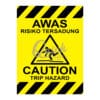 QUICKSIGN WARNING SIGNS - WS117 CAUTION TRIP HAZARD