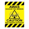 QUICKSIGN WARNING SIGNS - WS118 CAUTION NON-IONIZING RADIATION