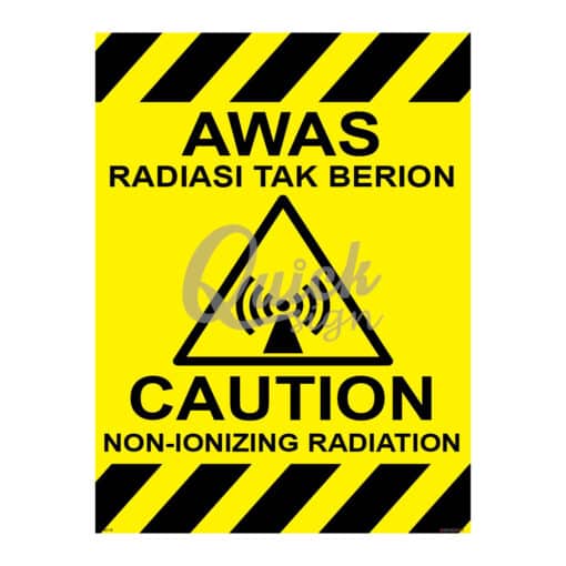 QUICKSIGN WARNING SIGNS - WS118 CAUTION NON-IONIZING RADIATION