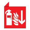 QUICKSIGN 2D SIGNS - 2D006 Fire Extinguisher (Arrow Down)