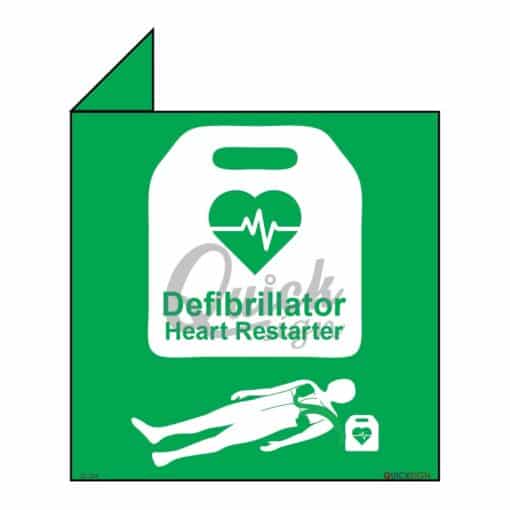 QUICKSIGN 2D SIGNS - 2D034 Defibrillator Heart Restarter