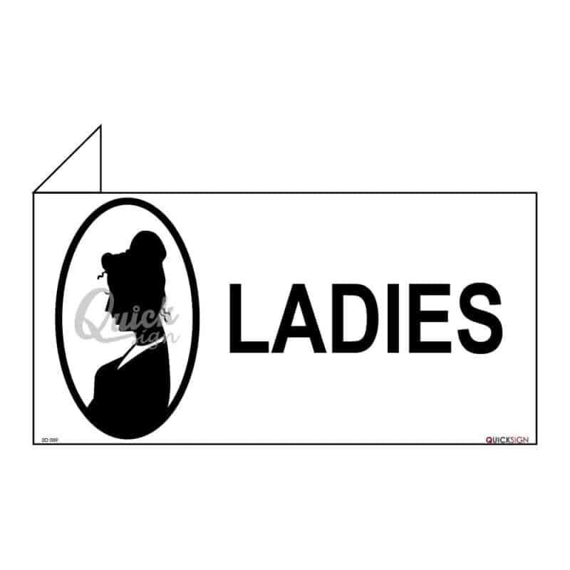 2D039 Ladies Sign - Perfect for Public Spaces and Factories