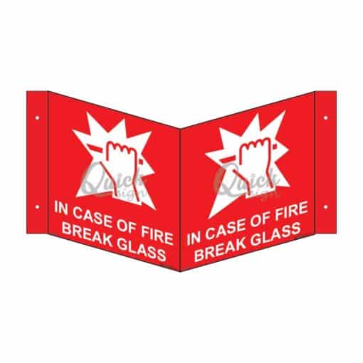 QUICKSIGN 3D SIGNS - 3D010 IN CASE OF FIRE BREAK GLASS