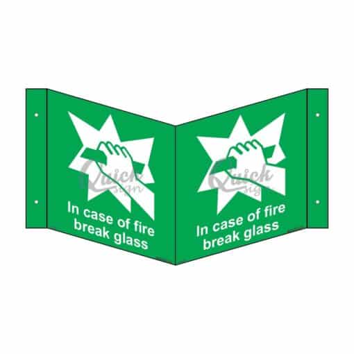 QUICKSIGN 3D SIGNS - 3D032 In case of fire break glass