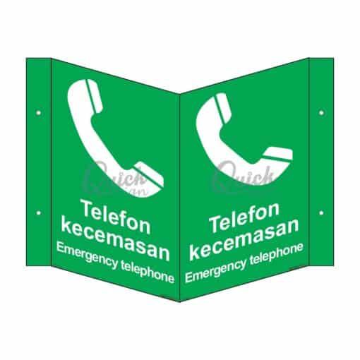 QUICKSIGN 3D SIGNS - 3D065 Emergency telephone