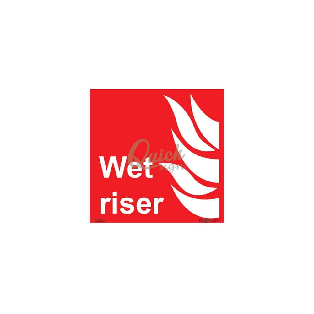 QUICKSIGN FIRE SIGNS - FS002 Wet riser