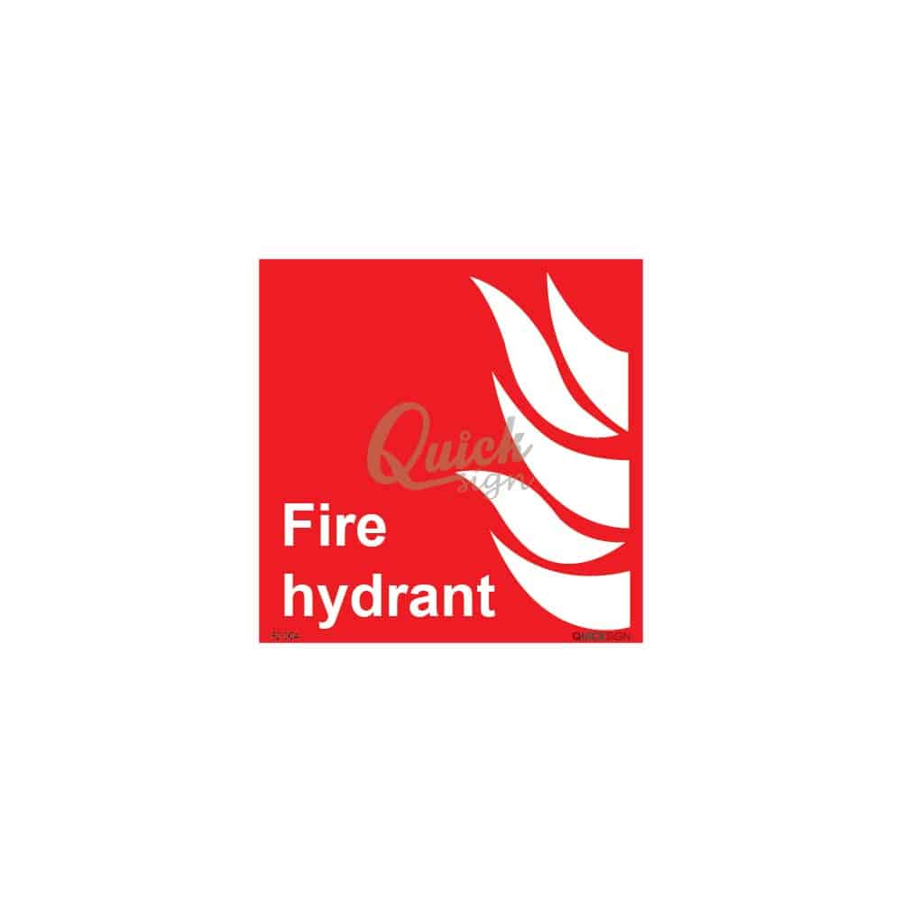 QUICKSIGN FIRE SIGNS - FS004 Fire hydrant