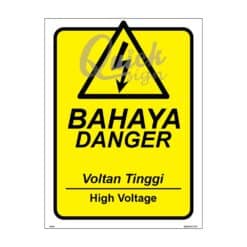 QUICKSIGN SAFETY PROCEDURE SIGNS - RS001 DANGER High Voltage