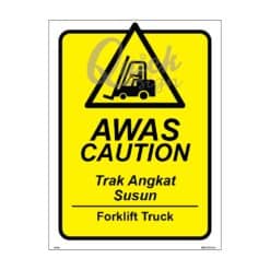 QUICKSIGN SAFETY PROCEDURE SIGNS - RS005 CAUTION Forklift Truck