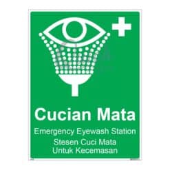 QUICKSIGN SAFETY PROCEDURE SIGNS - SP003 Emergency Eyewash Station