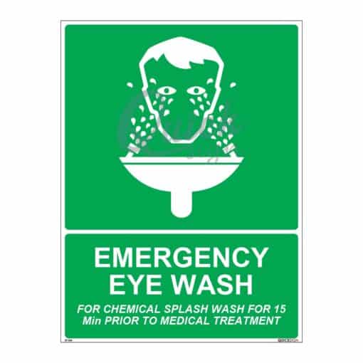 QUICKSIGN SAFETY PROCEDURE SIGNS - SP004 EMERGENCY EYE WASH