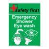 QUICKSIGN SAFETY PROCEDURE SIGNS - SP006 Safety First Emergency Shower Eye wash