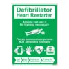 QUICKSIGN SAFETY PROCEDURE SIGNS - SP022 Defibrillator Heart Restarter