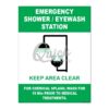 QUICKSIGN SAFETY PROCEDURE SIGNS - SP036 EMERGENCY SHOWER / EYEWASH STATION