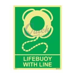 QUICKSIGN IMO SIGNS - IMO010 LIFEBUOY WITH LINE