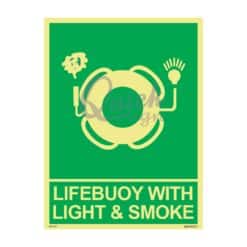 QUICKSIGN IMO SIGNS - IMO011 LIFEBUOY WITH LIGHT & SMOKE