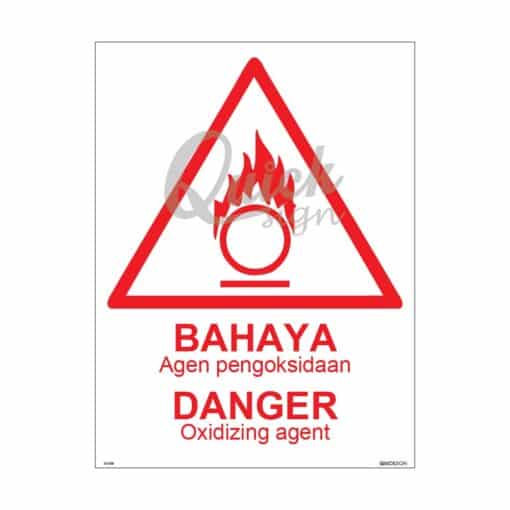 QUICKSIGN CHEMICAL STORAGE HAZARD SIGNS - US008 Oxidizing agent