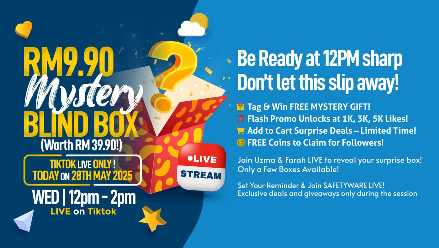 Safetyware RM9.90 PPE Mystery Blind Box Live on TikTok