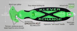 KLEVER Kleen™ Xchange 65 XD Extra Durable Wide Antimicrobial Safety Cutter.