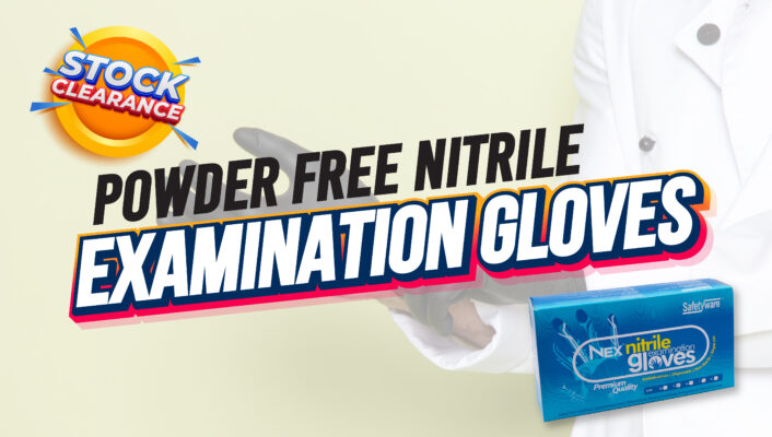 Safetyware Black Nitrile Disposable Gloves Clearance Promotion