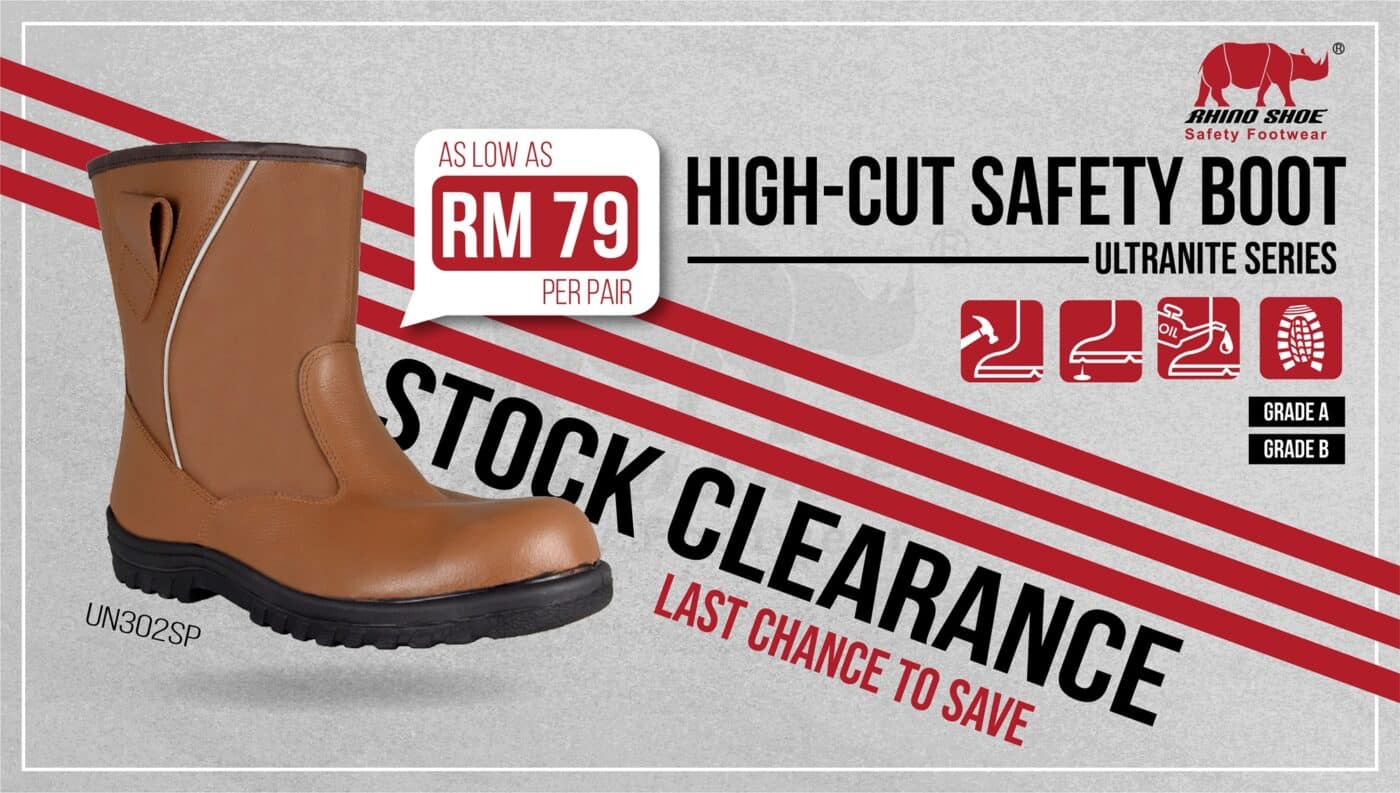 Safetyware Rhino Shoe UN302SP high cut safety shoes promotion