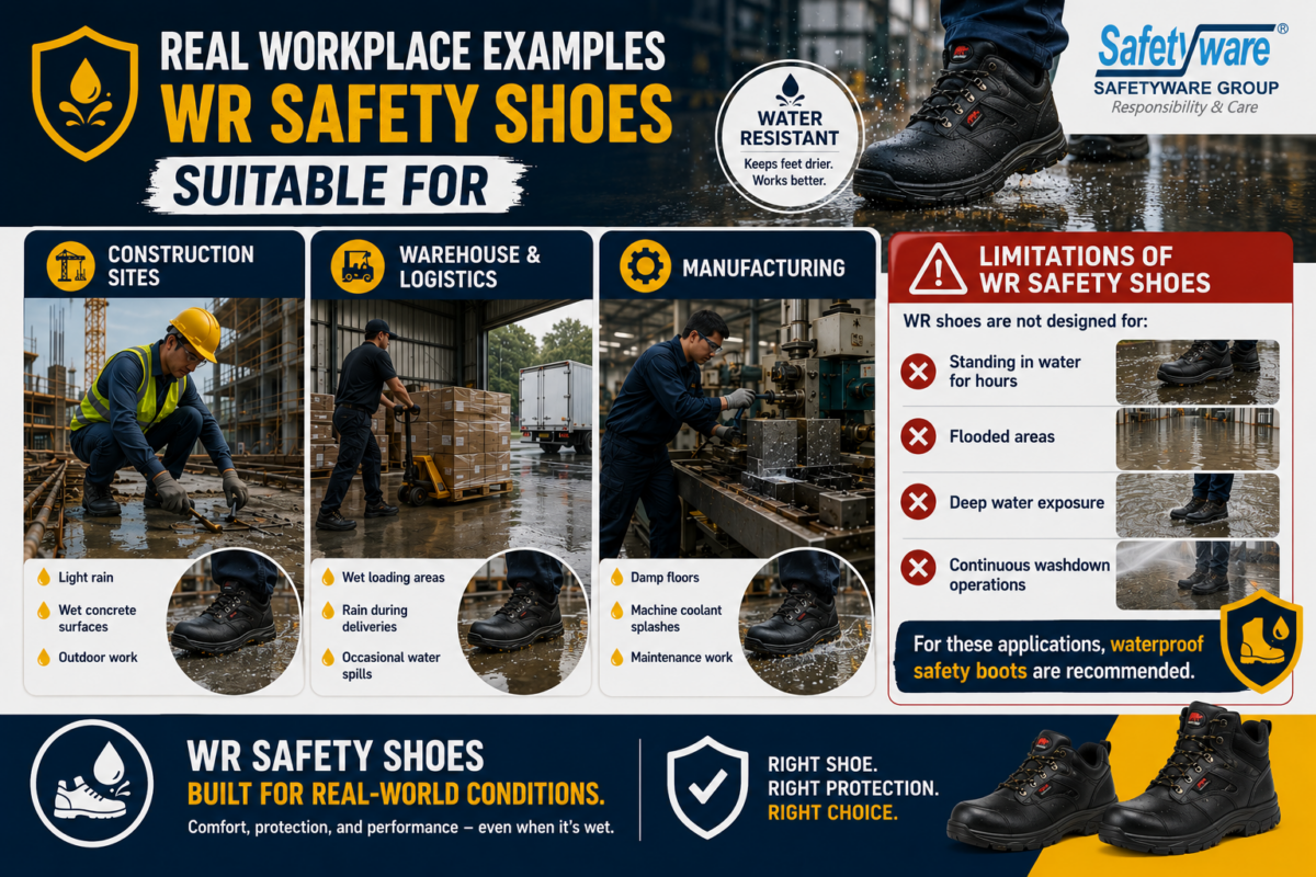 WR safety shoes use occasions