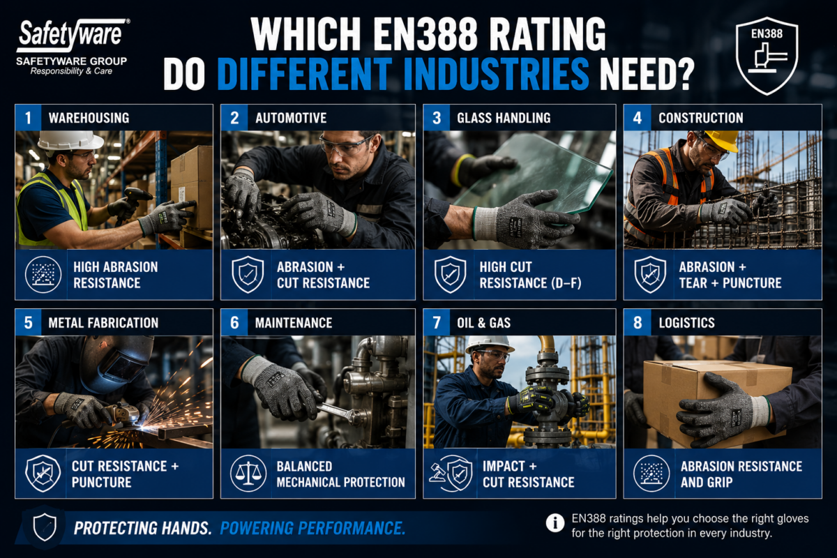 which EN388 ratings for each industry