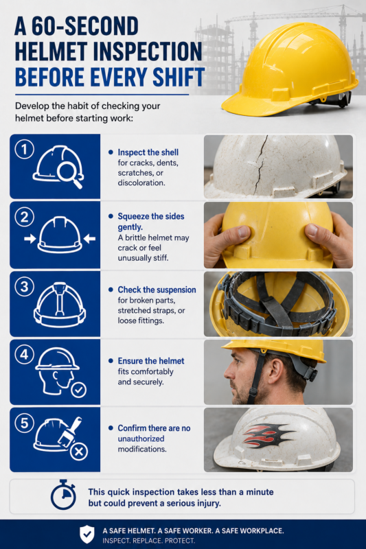 Easy tips to inspect safety helmet