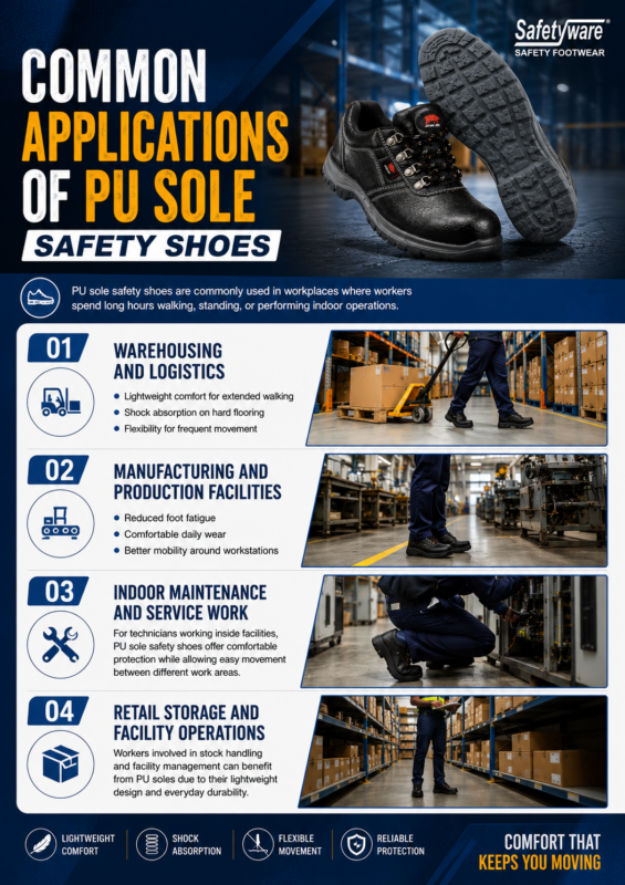 common application PU sole safety shoes