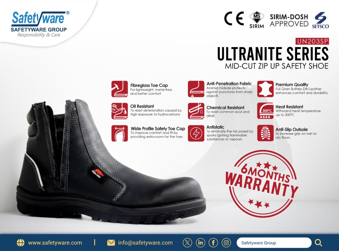 Rubber Outsole Safety Shoes