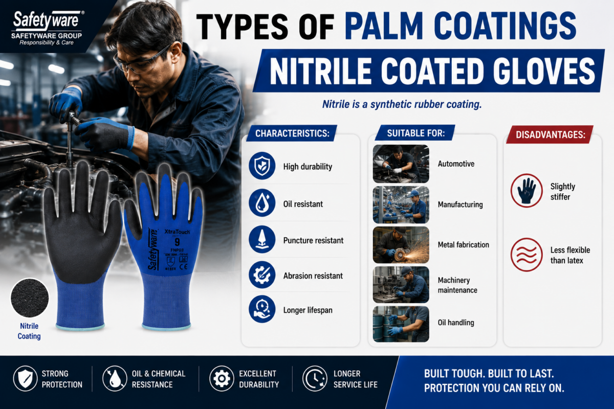 Nitrile coated gloves