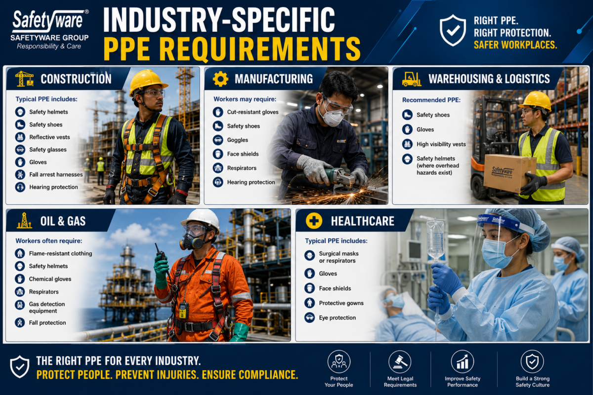 PPE required for different industry
