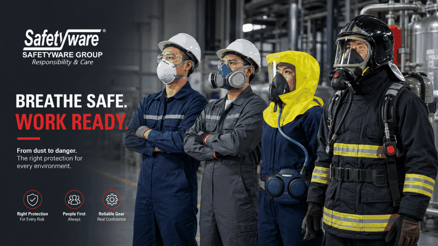 SAFETYWARE respiratory protection types for industrial workers