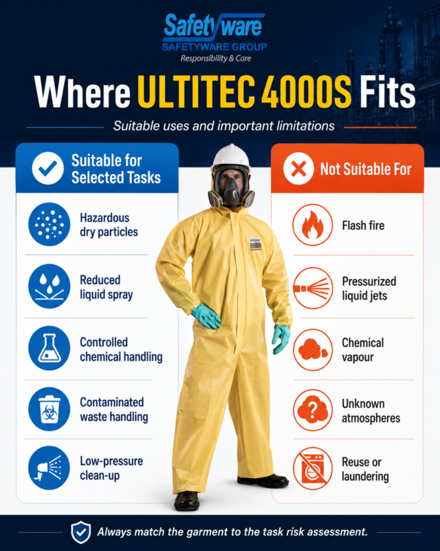 ULTITEC 4000S suitable uses and important protection limitations.
