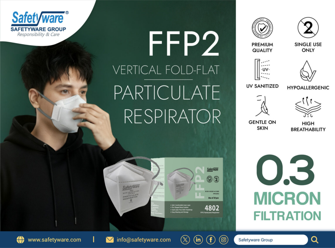 FFP2 respirator safetyware