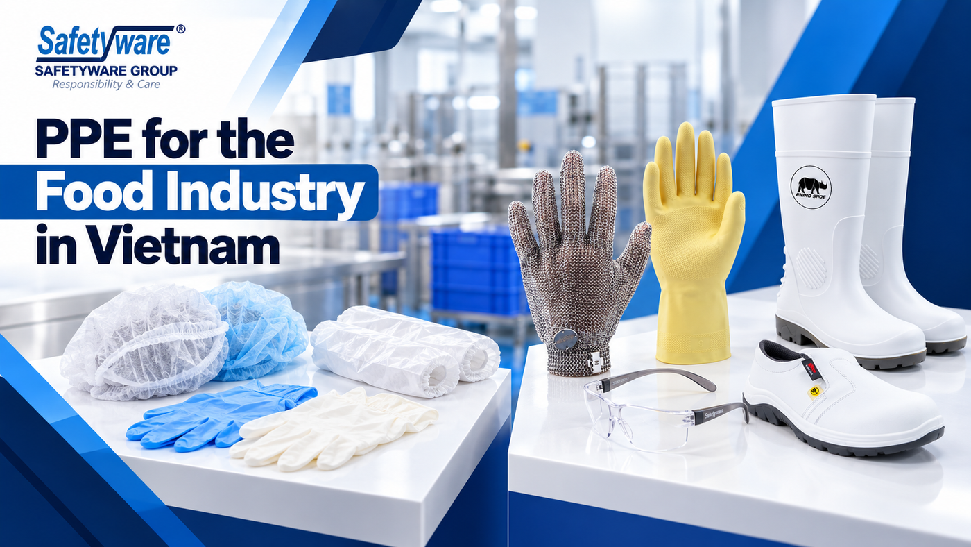 SAFETYWARE hygiene supplies displayed separately from hazard-specific protective equipment.