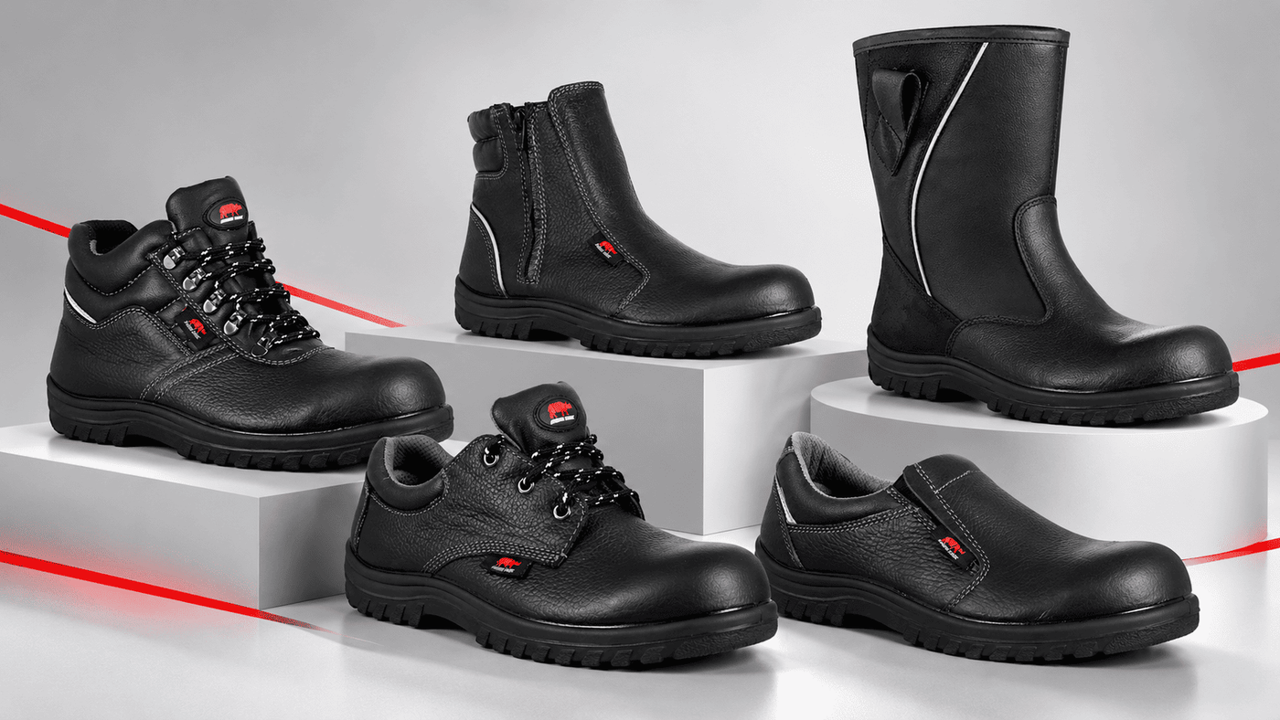 RHINO SHOE construction safety shoes and waterproof boots for different site hazards