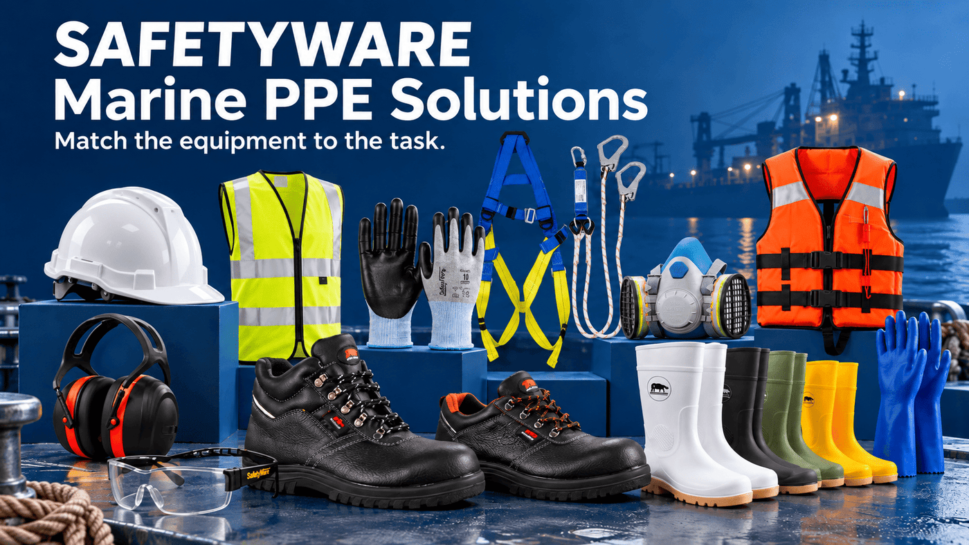 SAFETYWARE marine PPE and shipping safety equipment range